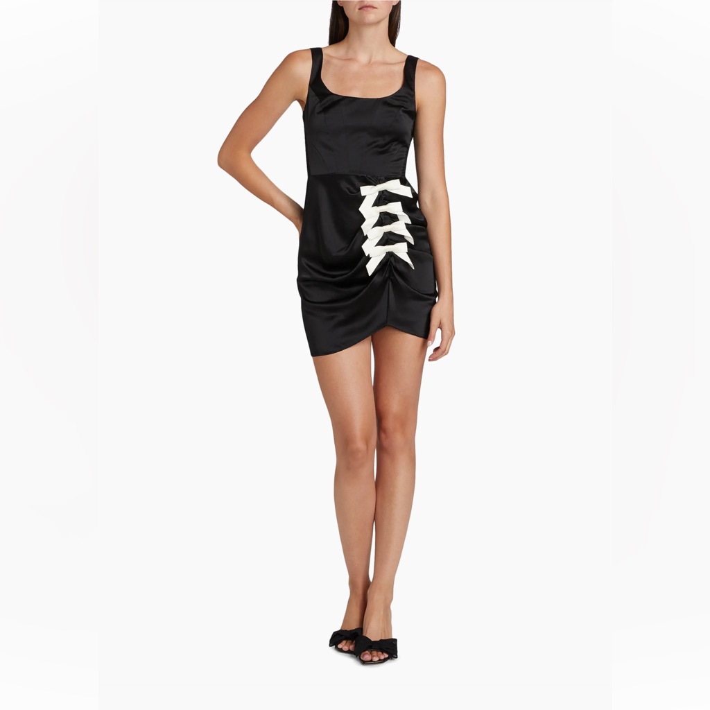 Amanda Uprichard Fiorella Bow-Detail Minidress